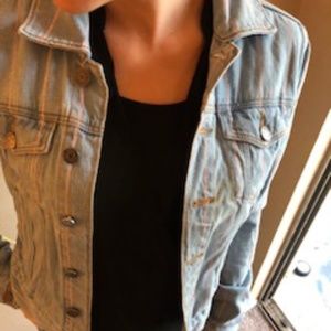 JUICY COUTURE Pen-stripe XS Denim Jacket